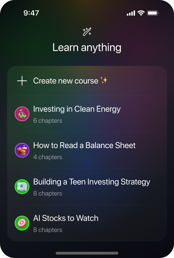 AI-generated investment courses personalized to your skill level
